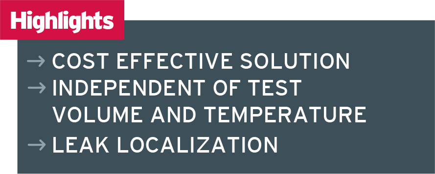 higth-h520 Leak Localization Independent of test volume and temperature